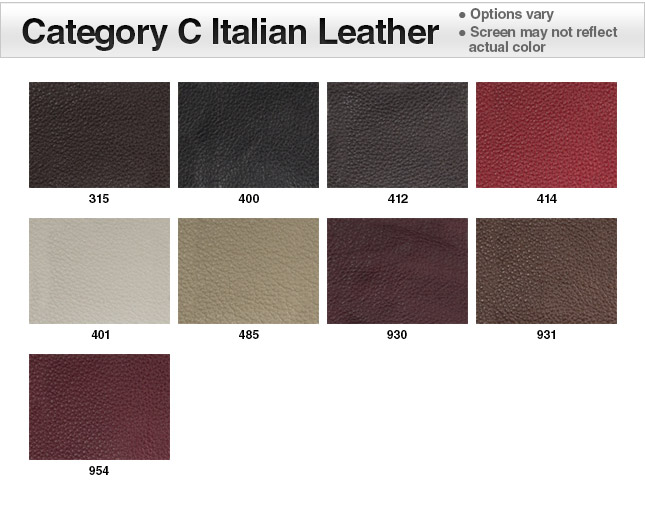 Category C Italian Leather Swatches