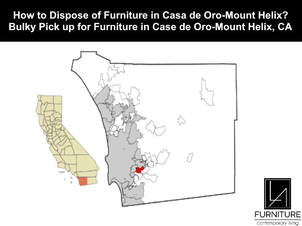 Furniture Disposal in Casa de Oro-Mount Helix California