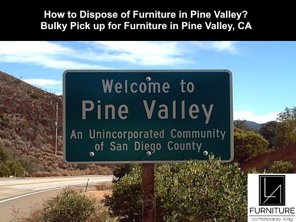 Furniture Disposal in Pine Valley California