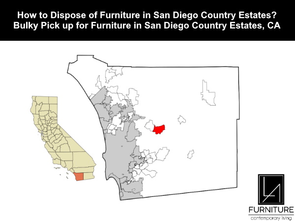 Furniture Disposal in San Diego Country Estates California