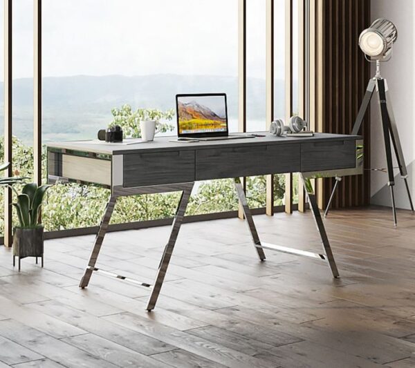 Modern Elm Grey Office Desk
