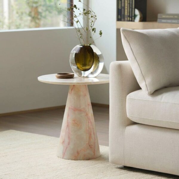 Modern Faux Marble End Table