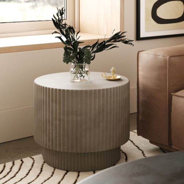 Modern Grey Concrete End Table