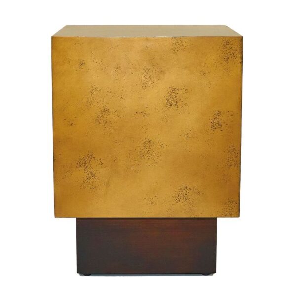 Modern Metal & Antique Copper End Table