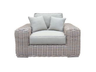 Portugal - Outdoor Beige Wicker Chair