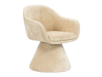 Risa Modern Swivel Beige Fabric Dining Chair