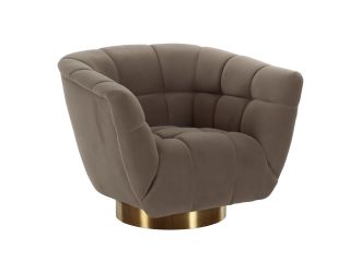Granby - Glam Fabric and Gold Chair