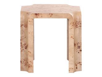 Nouveau Nasrin - Modern Burl Round End Table