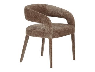 Nouveau Parisa - Modern Brown Fabric Dining Chair (Set of 2)