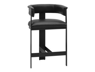 Nouveau Boswell - Modern Black Faux Leather Counter Chair