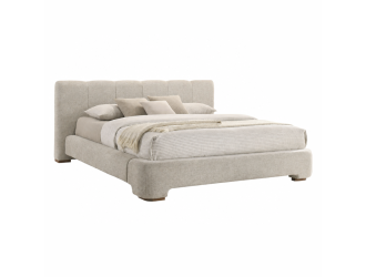 Nouveau Reveal - Modern Beige Fabric Bed