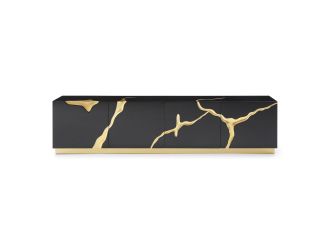 Aspen - Modern Black & Gold TV Stand