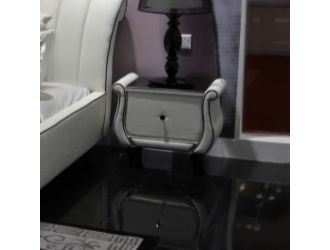 Auspicious Transitional White Nightstand