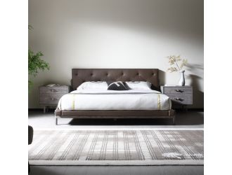BD2406 - Brown Vegan Leather Bed