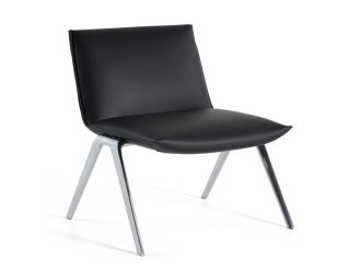Cedric - Modern Black Vegan Leather Accent Chair