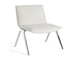 Cedric - Modern White Vegan Leather Accent Chair