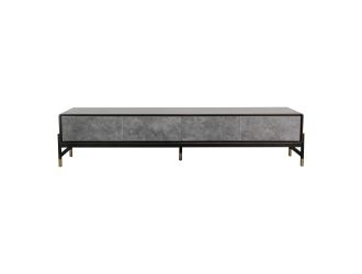 Gabrielle - Contemporary Acacia & Gold TV Stand