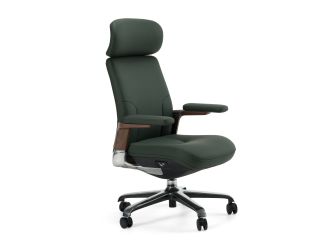Johnson - Modern Green Leather Executive Office Chair