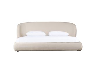 Lambert - Modern Beige Fabric Upholstered Bed