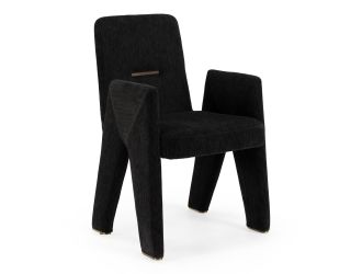 Scahill - Modern Black Fabric Dining Chair