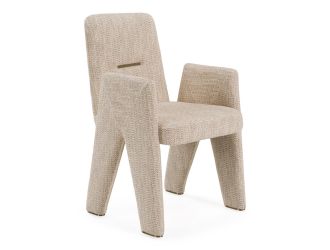 Scahill - Modern Beige Fabric Dining Chair