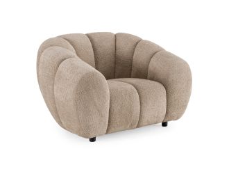 Suki - Modern Taupe Fabric Lounge Chair