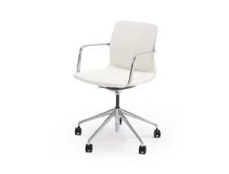 Sundar - Modern White Mid Back Conference Office Chair