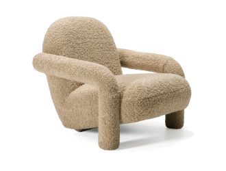 Trevor - Modern Tan Fabric Accent Chair