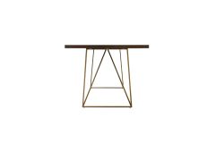 Modrest Marcia Mid-Century Tobacco & Antique Brass Dining Table