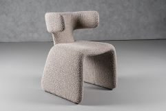 Modrest Bergman - Modern Off-White Fabric Dining Chair