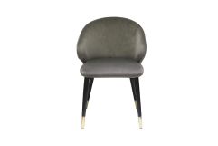 Modrest Elon - Modern Dark Grey Velvet Dining Chair (Set of 2)