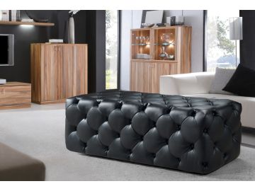 Maria Modern Black Eco-Leather Bench