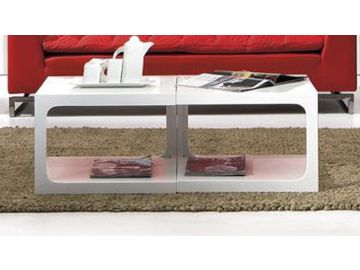 CT02 Modern White and Black Lacquer Coffee Table