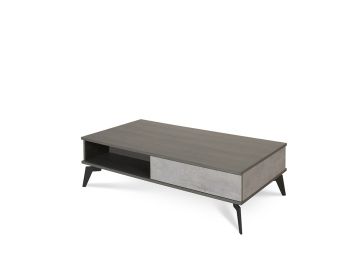 Palermo Italian Modern Faux Concrete & Grey Coffee Table