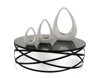 NHTC1145 Modern White Ceramic Bowl Set