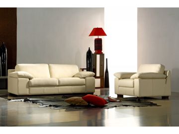 Renava Italian Leather 44 Sofa Set in White