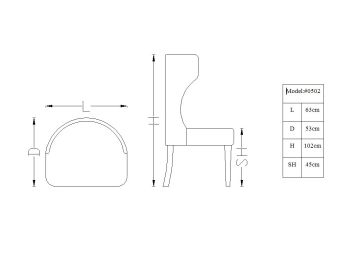 Alto Modern Black Fabric Dining Chair