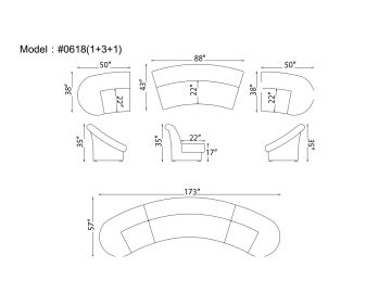 Cosmopolitan Sectional Sofa Mini