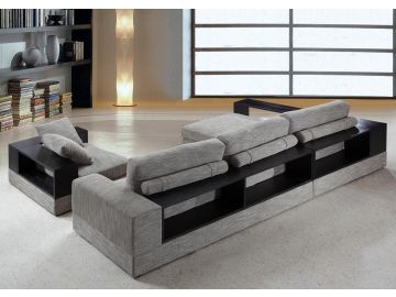Anthem Modern Grey Fabric Sectional Sofa 