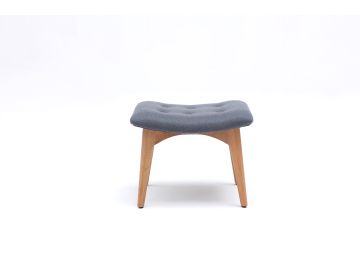 Castaic Modern Blue Fabric Chair & Ottoman