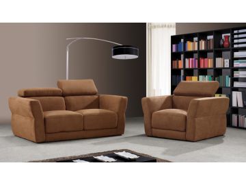 0826A Modern Brown Fabric Sofa Set