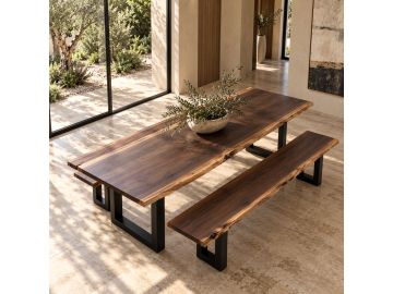 Taylor Modern Live Edge Wood X-Large 102" Dining Set