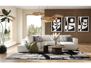Lusk Modern Mid Century Coffee & End Table Set