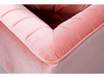 Rachel Modern Pink Velvet Left Facing Sectional Sofa
