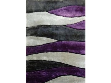 Rug Factory Plus Living Shag 120 Gray Purple Area Rug