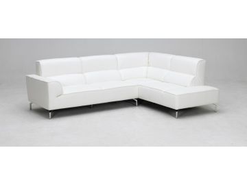 1278 Modern White Leather Sectional Sofa