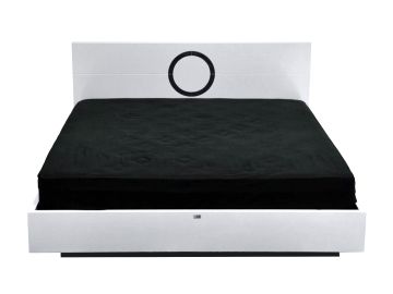 Ovidius - Modern White Crocodile Lacquer Bed