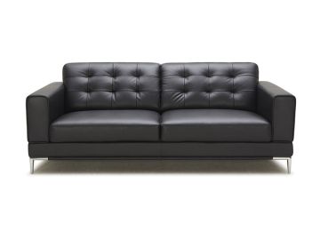 Larkspur Modern Black Bonded Leather Sofa Set