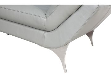 Graphite - Modern Grey Leather Left Facing Sectional Sofa