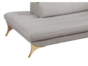 Graphite Modern Grey Leather Sectional Sofa